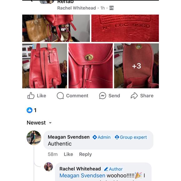 Rare Red COACH Vintage Daypack Backpack 9960 - Picture 13 of 14